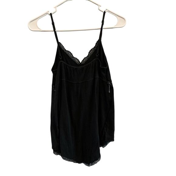 Vintage Womens Y2K Fairy Babydoll Tank Top M Black Embellished Lace Trim Gothic - Picture 5 of 9